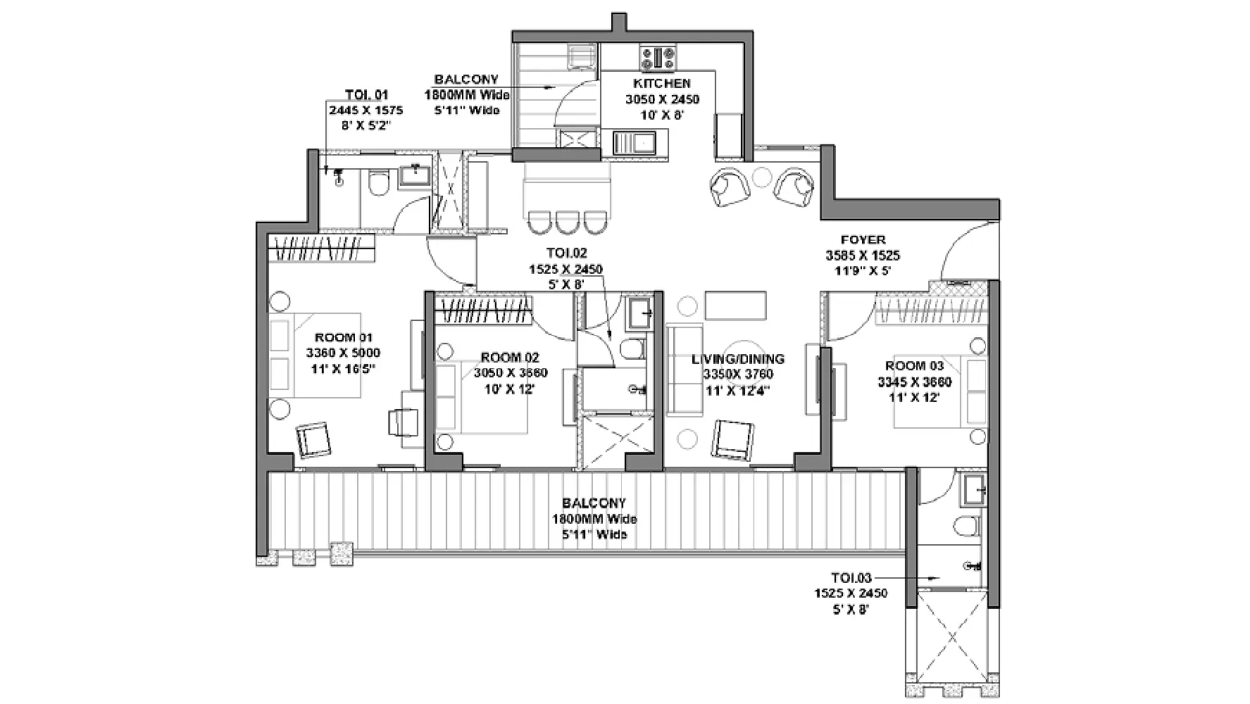 Godrej Vrikshya floor plan type 2